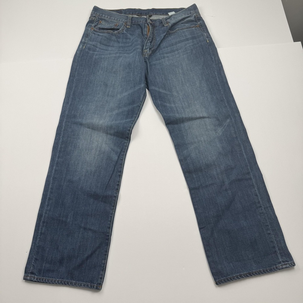 Lucky Brand 101 Mens 36x30 (33x30) Straight Leg Medium Wash Distressed Jeans